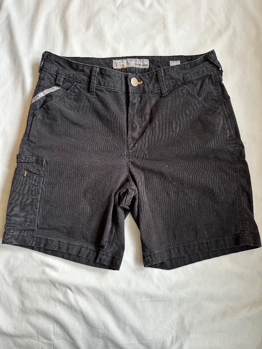 Ariat Perfect Rise Rebar Black Jean Shorts Sz 29